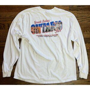 Harley Davidson Owners Group Great Lakes Ontario Tour White Long Sleeved Size XL